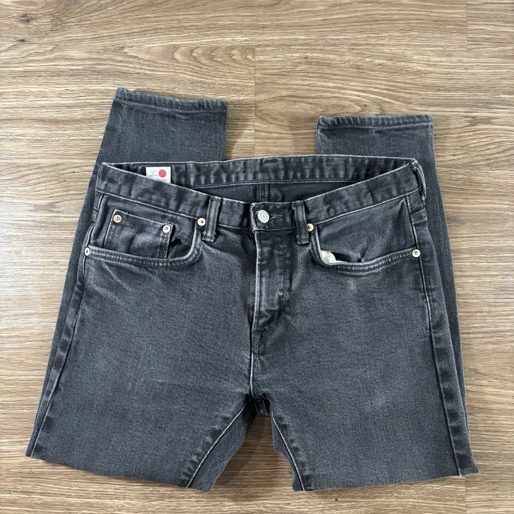 Edwin ED32S Jeans Slim Tapered Fit Selvedge Mens Dark Grey Made in Japan 30x24